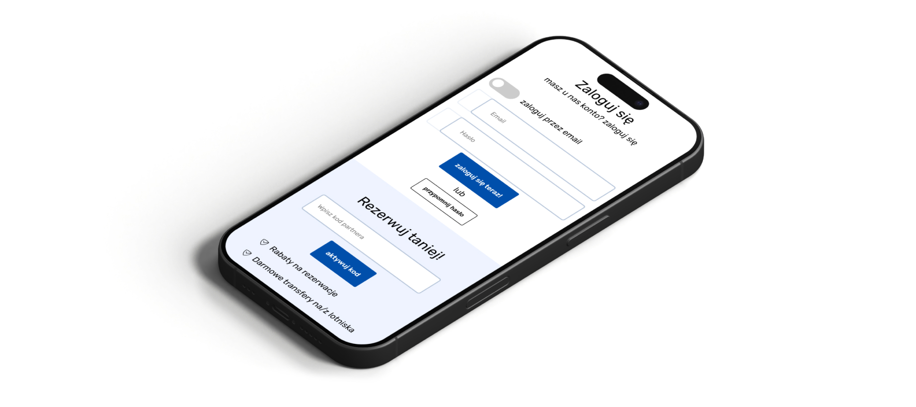 Prezentacja realizacji aplikacji mobilnej Parkingi.pl - wersja web view