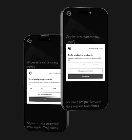 Age Verify by Sopchy na urządzeniach mobilnych